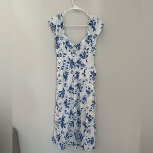 NWT Hollister CINCH BUST V-WAIST MIDI DRESS Size M